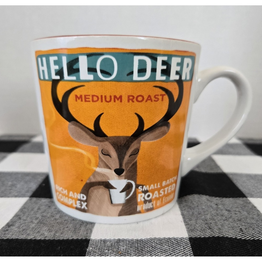 Boston Warehouse "Hello Deer" Mug w/ Handle Coffee Tea Beverage Outdoor Hunting